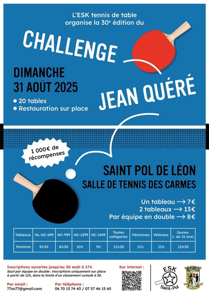 Tournoi - Challenge Jean Quéré